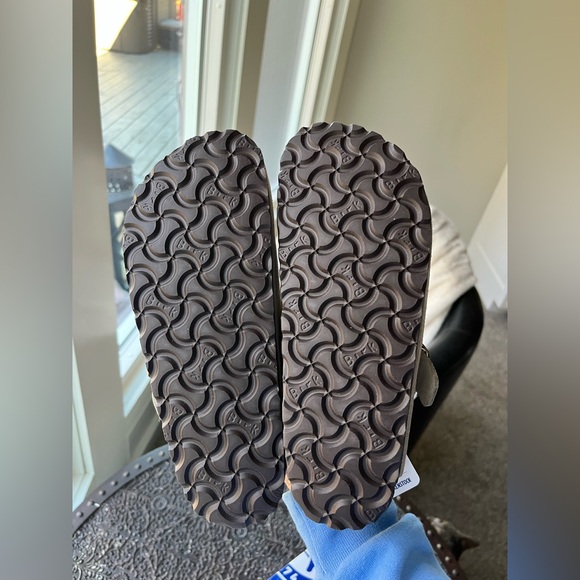 ✨BIRKENSTOCK BOSTON SUEDE SOFT FOOTBED CLOGS IN TAUPE 36 5 NARROW - Picture 12 of 14